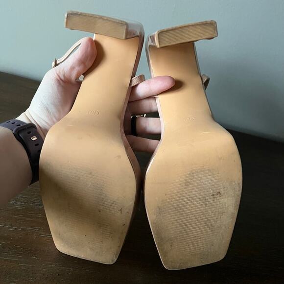 Lulus Woman’s Konoku Light Nude Platform Ankle Strap High Heel Sandals- Size 10 - Picture 8 of 10